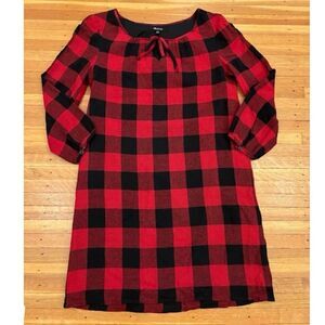 Madewell red/black plaid dress